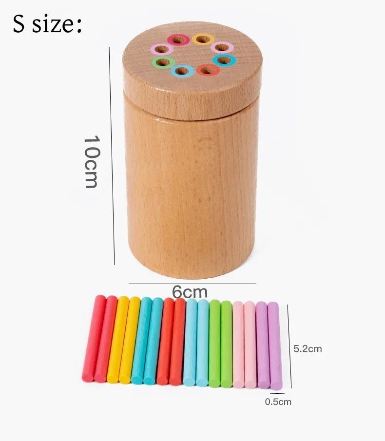 Wooden Montessori Colour Slotting board for hand-eye coordination and colour matching