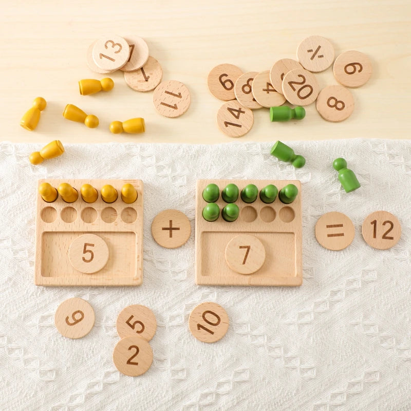 Hands-on Montessori counting board with pegs designed to enhance fine motor and cognitive skills