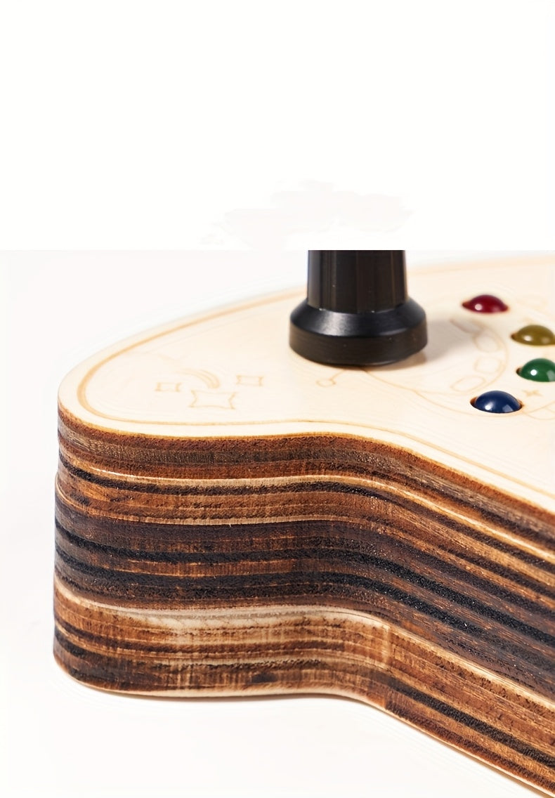 Close-up of durable wooden circuit board
