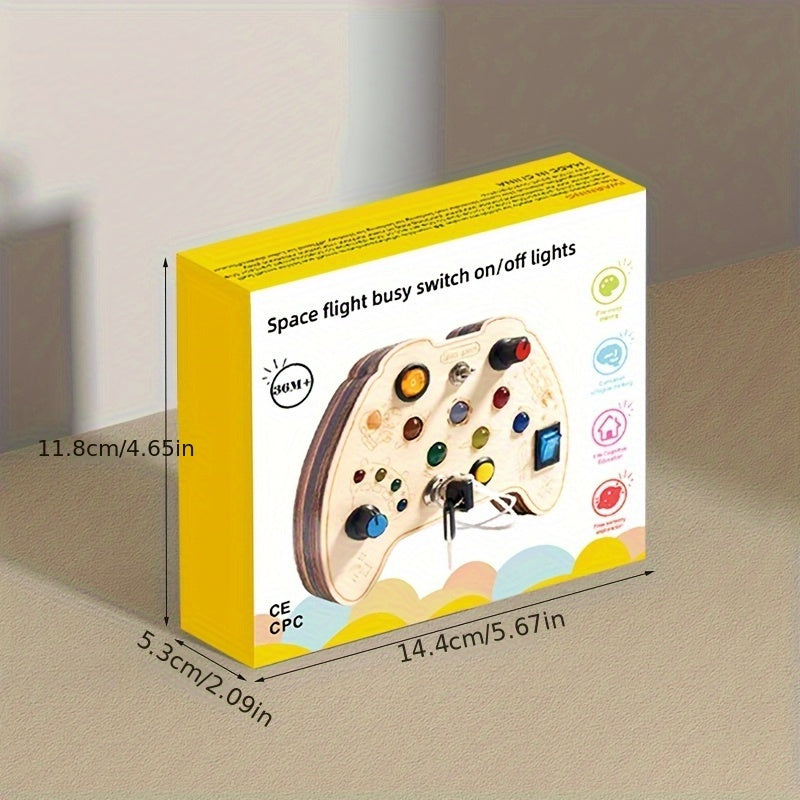 Box of Wooden Space Circuit Board Toy