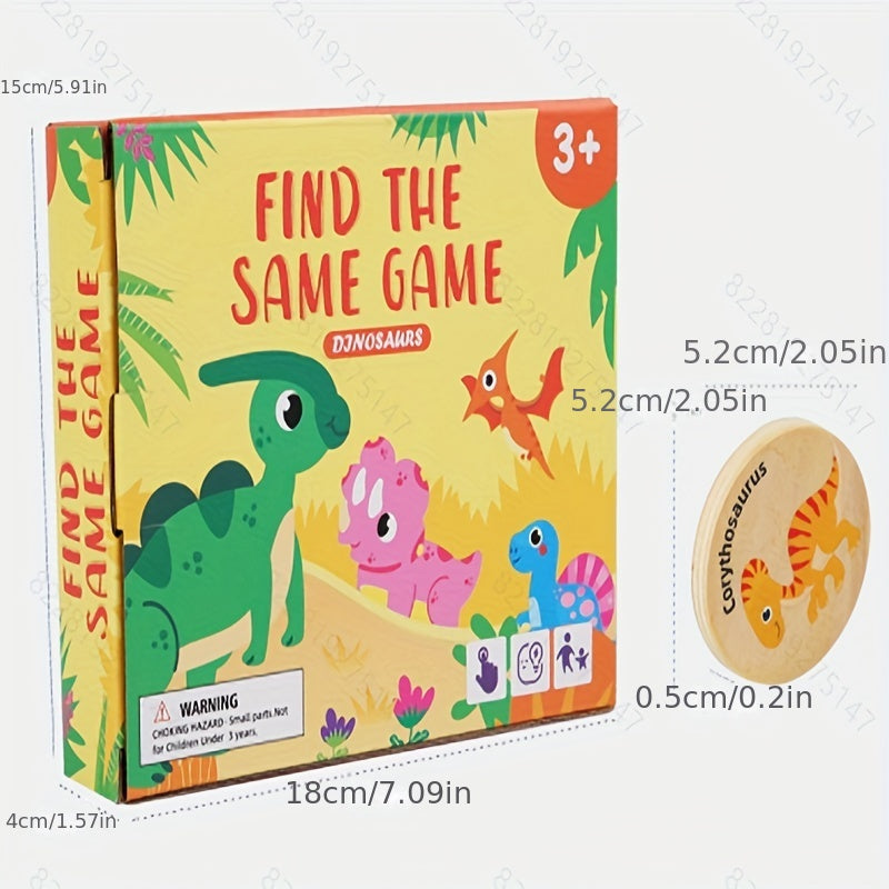 A box of dinosaur memory game