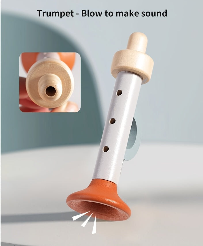 Close-up of trumpet designed for early music exploration.