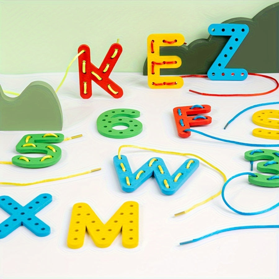 Montessori threading and weaving toys for hand-eye coordination