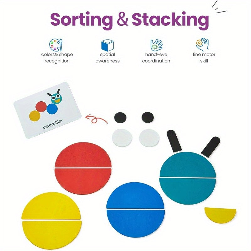 Montessori-Inspired Wooden Shape Puzzles for Kids