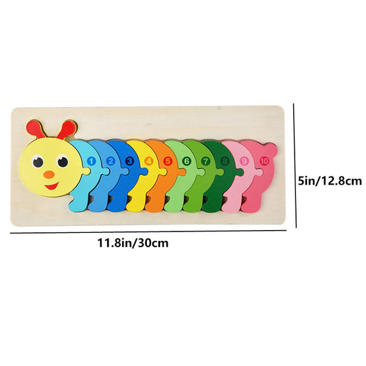 Fine motor skill enhancement through caterpillar number puzzle