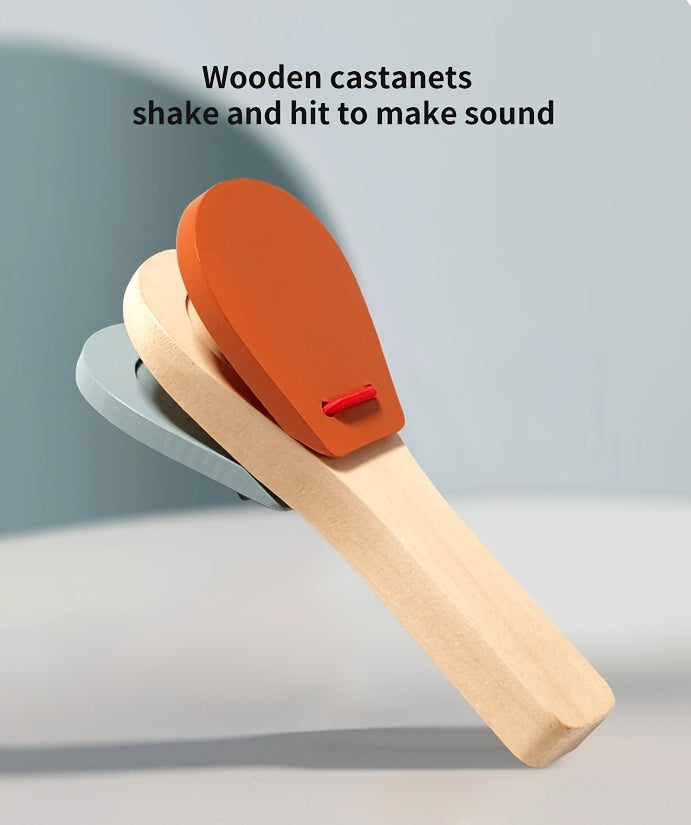 Close-up castanets designed for early music exploration.