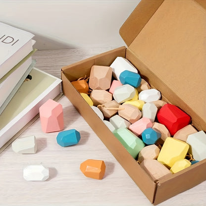 Beautifully crafted stacking stones toy promoting patience, precision, and spatial awareness