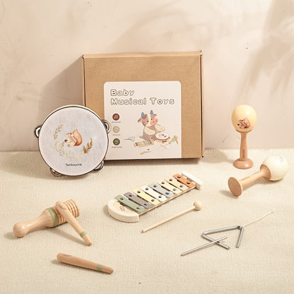 Vibrant collection of toddler-safe instruments designed for music, motion, and coordination.