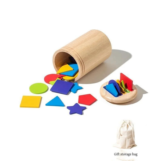 Wooden Montessori Shape Slotting toy for sorting and early math learning