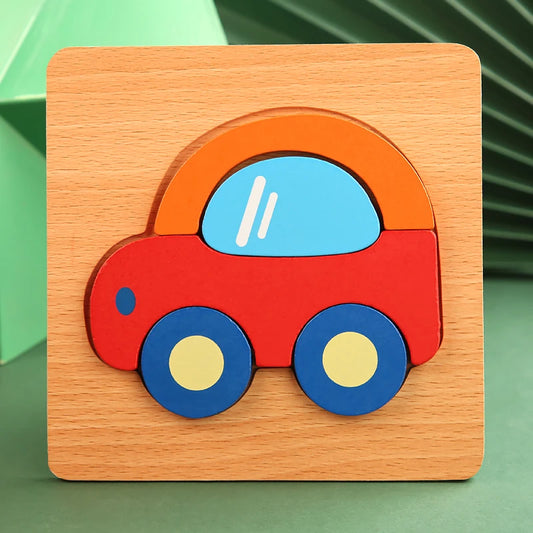 Montessori-inspired car puzzle for early learning