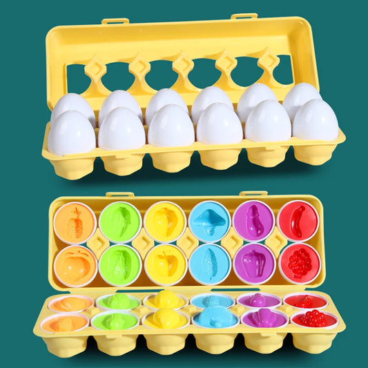 Educational fruit puzzle toy with numbered pieces for preschoolers' STEM development