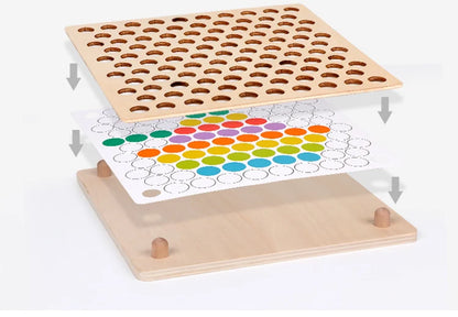 Durable wooden educational toy promoting hand-eye coordination and concentration
