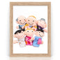 Family finger puppets set with six soft plush characters for imaginative storytelling and role-play.