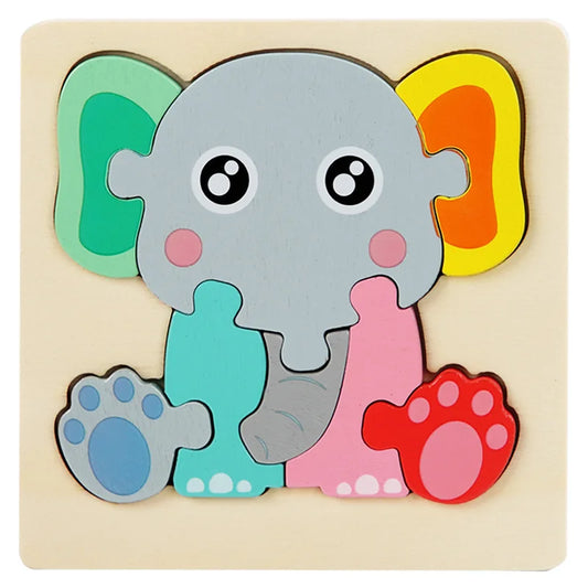 Elephant-themed educational puzzle for toddlers