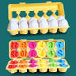 Colorful numbered egg puzzle set encouraging fine motor coordination and problem-solving