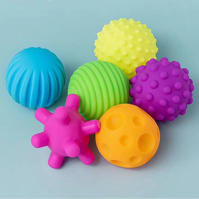 Vibrant Sensory Balls set for baby sensory play and teething relief