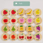 Full set of wooden memory game pieces laid out for early learning play