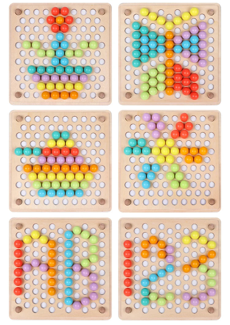 Montessori clip beads activity set designed to enhance fine motor control