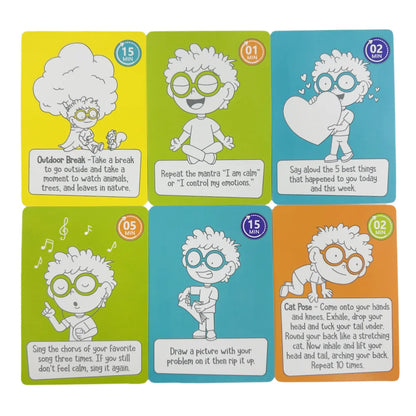 Emotional awareness activity cards for kids and adults