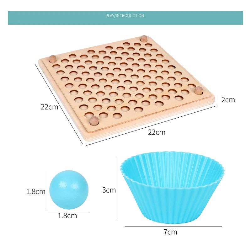 Kids’ color sorting and pattern making with clip beads and matching silicone cups