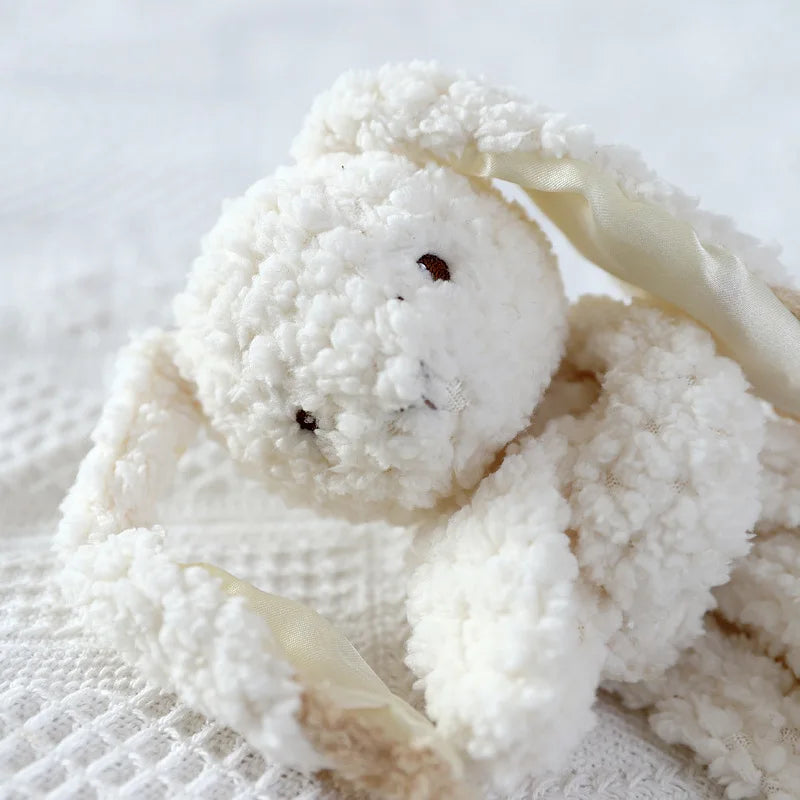 White rabbit-shaped bunny on a white background