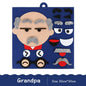 Grandpa character with interchangeable facial expressions on Emotion Felt Board for early emotional development