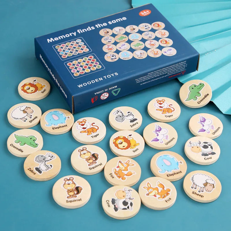 Montessori-inspired memory game enhancing focus and cognitive development.